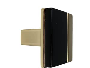 Puxador Mobiliário Elegante Dourado/Preto - 32mm.  Código KAK.0032.DOU.PRE.QUA