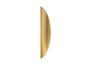Puxador Mobiliário Semicircular Convexo Dourado - 147 mm. Código LIQ.0147.DOU.LIS.SCI