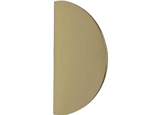 Puxador Mobiliário Semicircular Dourado Maciço Polido - 78 mm. Código LIQ.0078.DOU.LIS.SCI