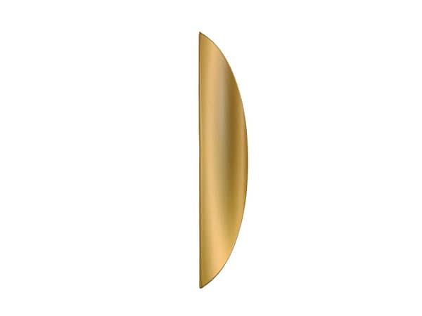Puxador Mobiliário Semicircular Convexo Dourado - 147 mm. Código LIQ.0147.DOU.LIS.SCI