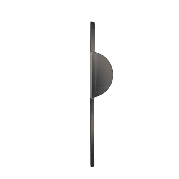 Puxador Mobiliário Preto Semicircular e Linear - 320 mm. Código LIQ.0320.PRE.LIS.LIN