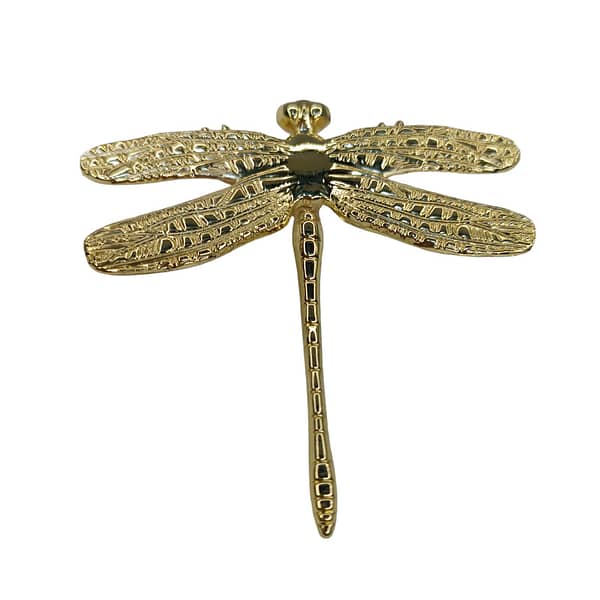 Puxador Mobiliário Formato Libélula Dourado Vívido - 80 mm